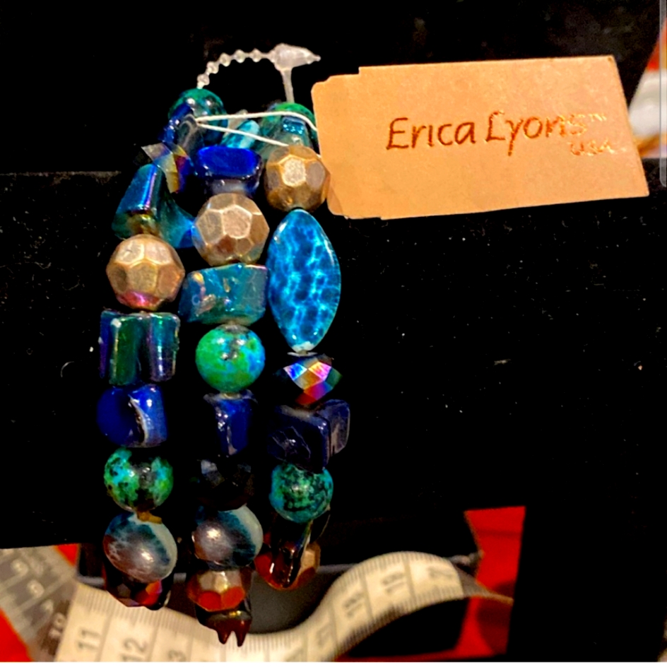 Erica Lyon Nwt Glass And Shell 3 Piece Bracelet Set 24$